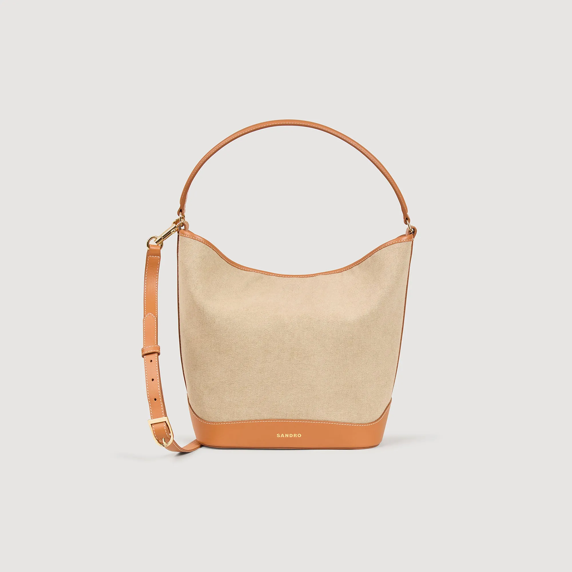 Tangoso Canvas Bucket Bag Beige