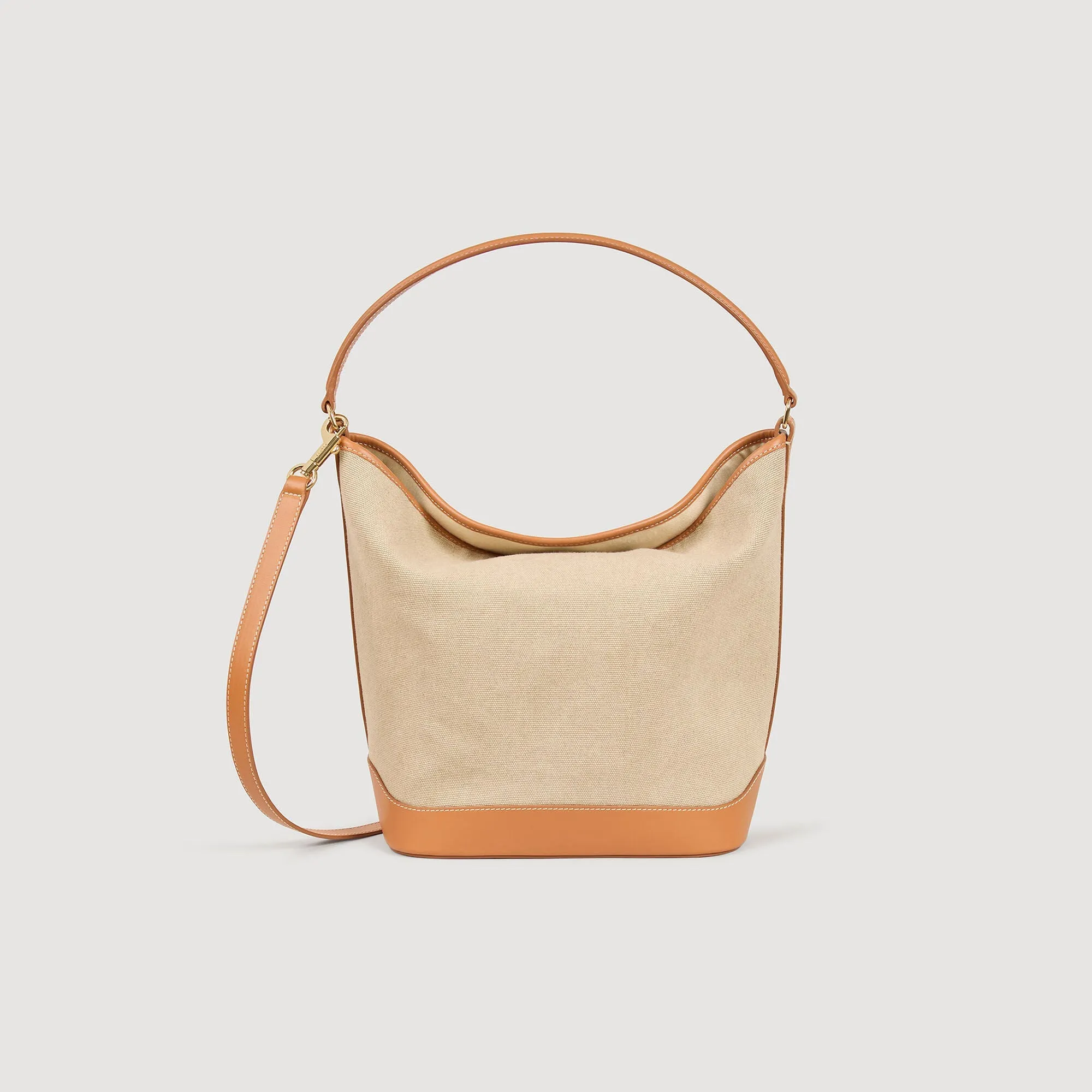 Tangoso Canvas Bucket Bag Beige