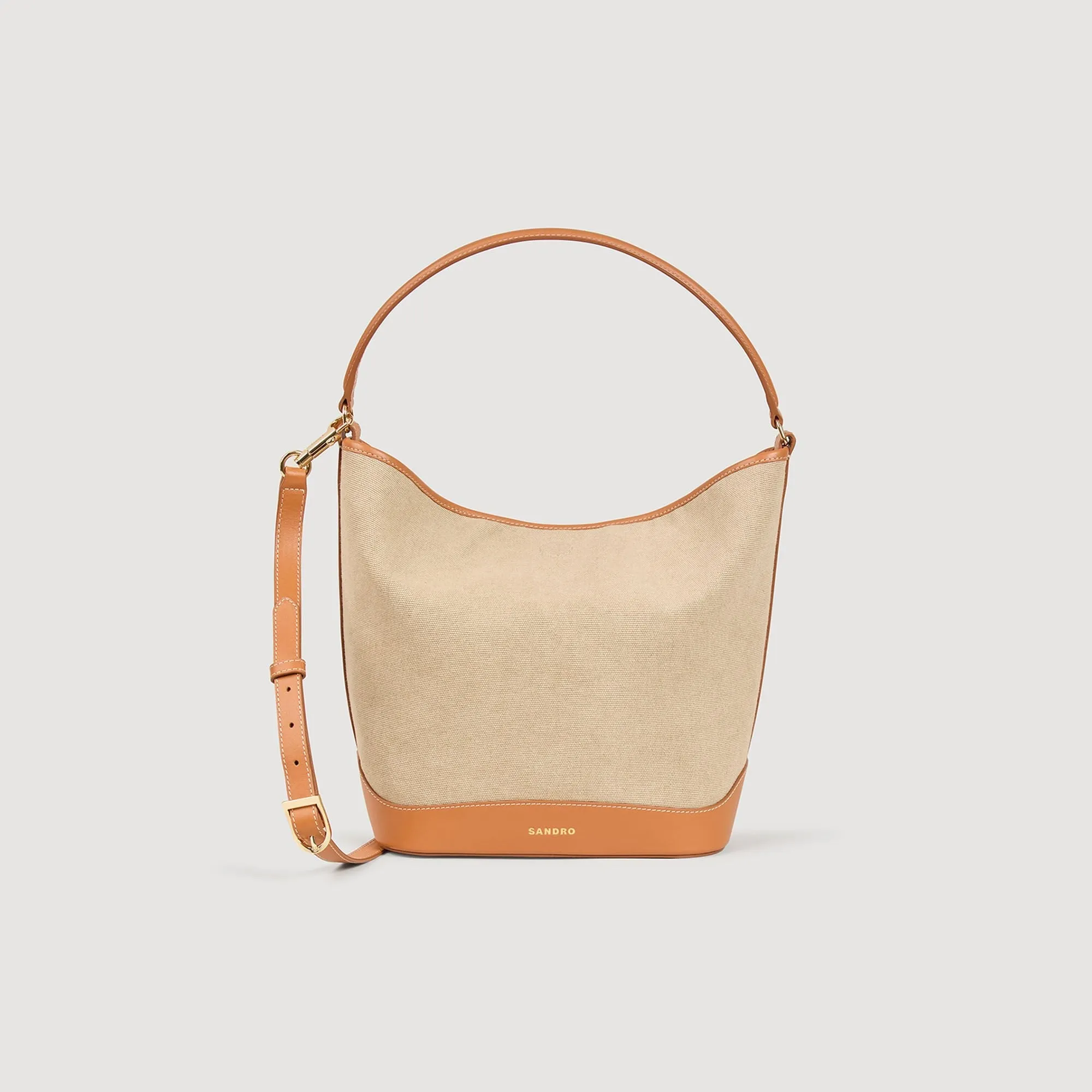 Tangoso Canvas Bucket Bag Beige