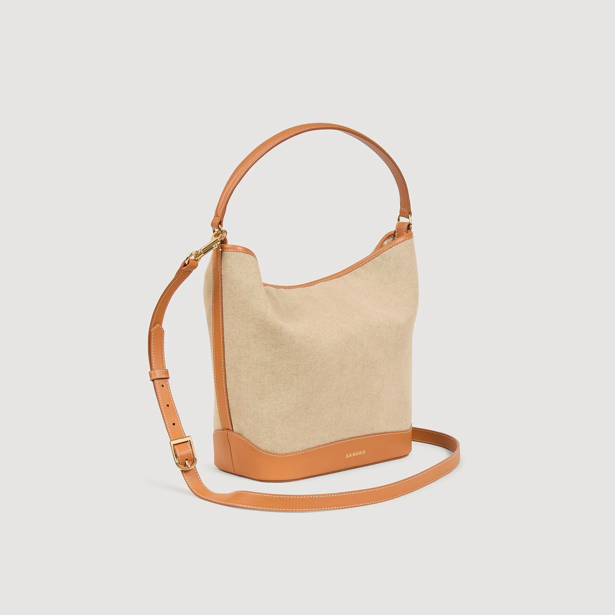 Tangoso Canvas Bucket Bag Beige