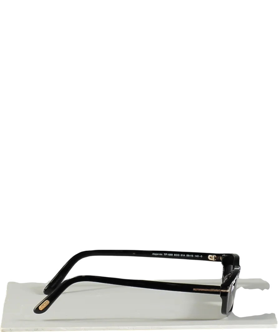 Tom Ford Black Alejandro Sunglasses in case