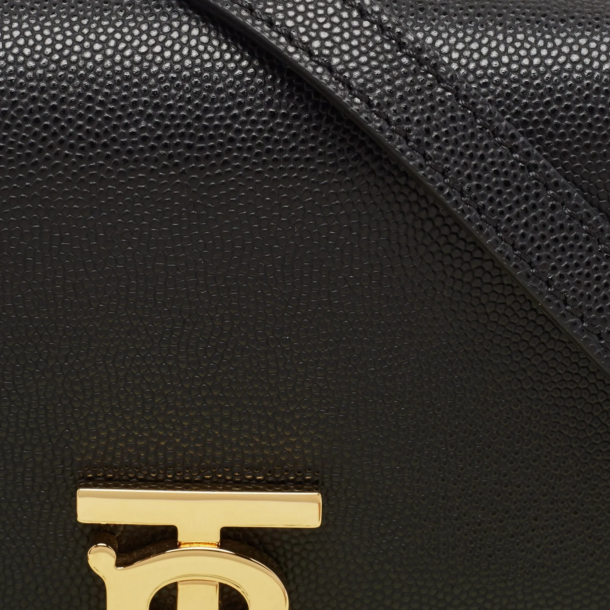 Trendy Inspired Burberry Black Leather Mini Tb Shoulder Bag