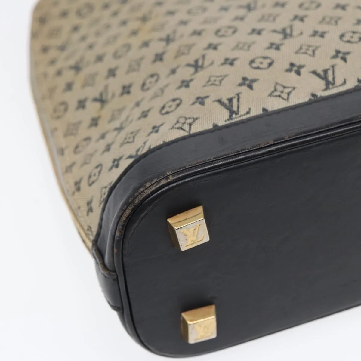 Trendy Inspired Louis Vuitton Monogram Mini Alma Haut Hand Bag Blue M92202 Lv Auth 89330