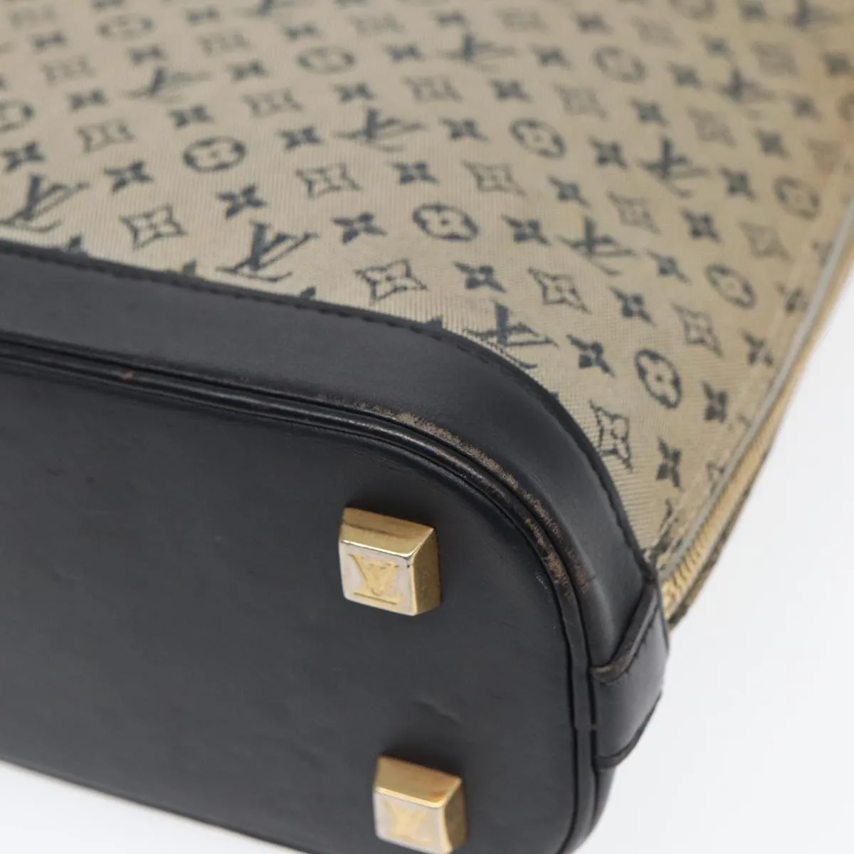 Trendy Inspired Louis Vuitton Monogram Mini Alma Haut Hand Bag Blue M92202 Lv Auth 89330