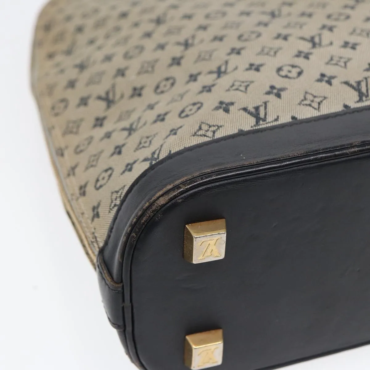 Trendy Inspired Louis Vuitton Monogram Mini Alma Haut Hand Bag Blue M92202 Lv Auth 89330