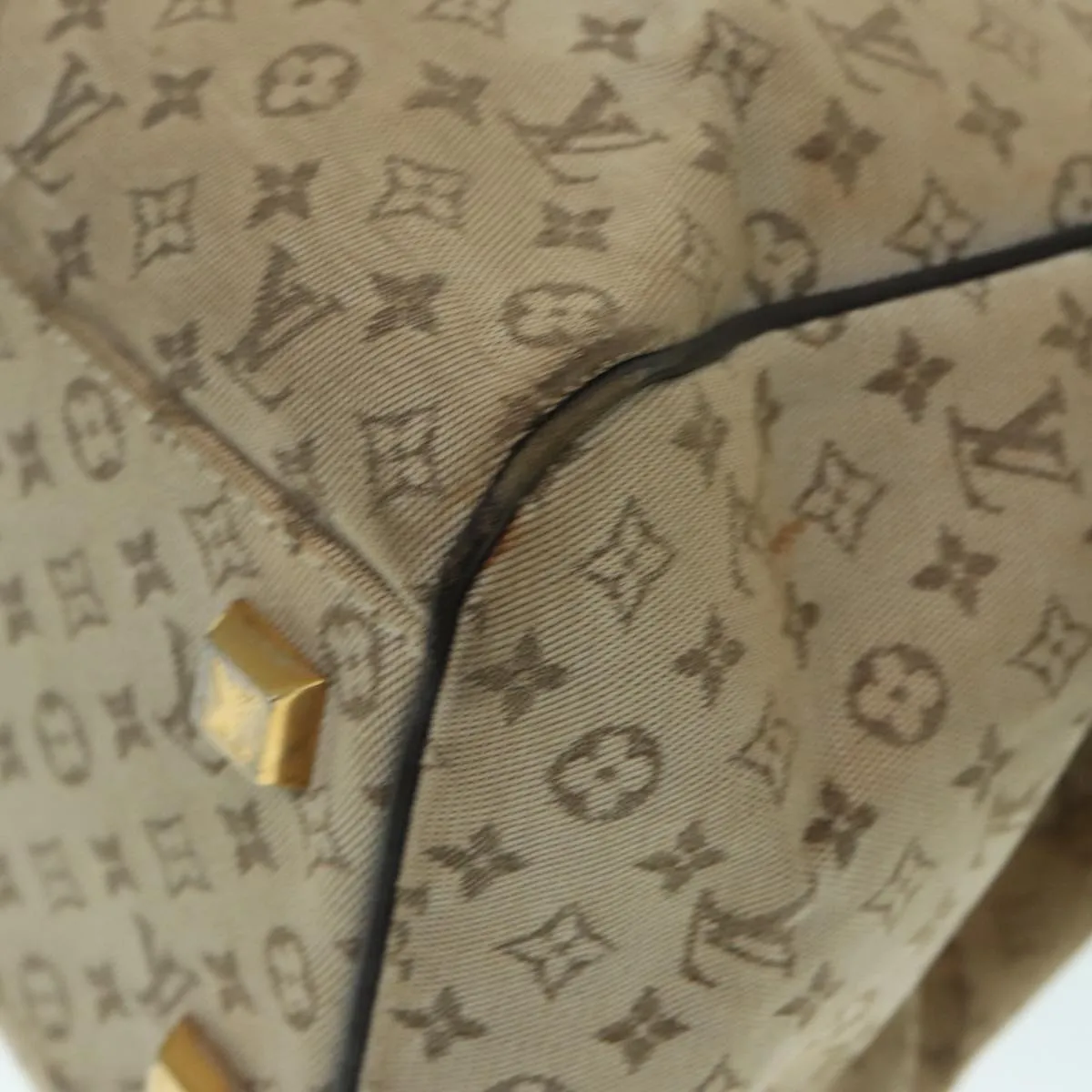 Trendy Inspired Louis Vuitton Monogram Mini Josephine Gm Hand Bag Khaki M92310 Lv Auth 87965