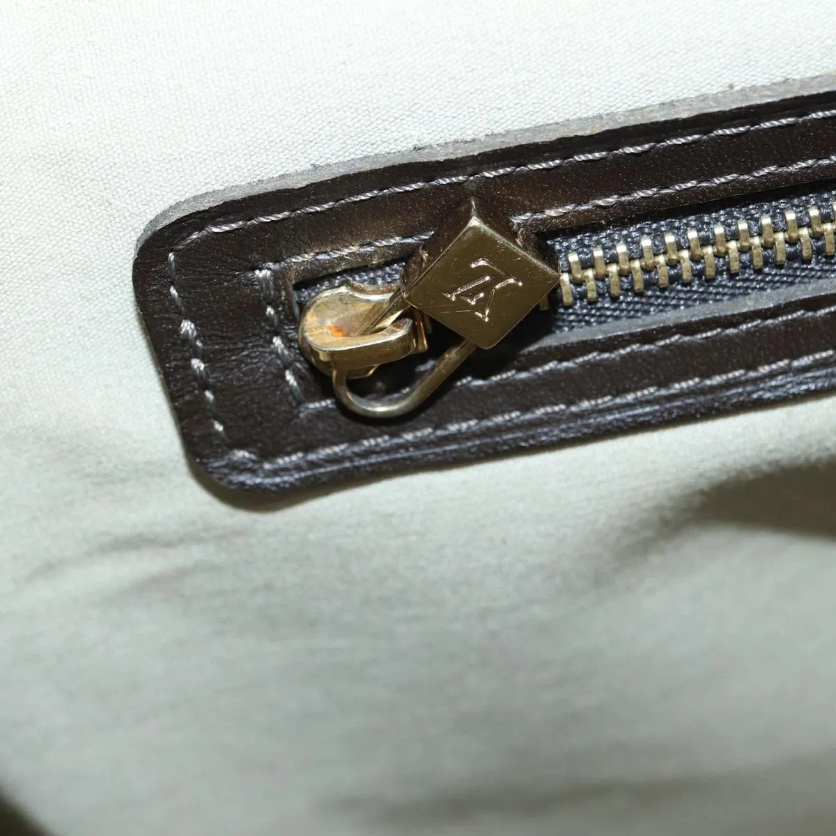 Trendy Inspired Louis Vuitton Monogram Mini Josephine Gm Hand Bag Khaki M92310 Lv Auth 87965