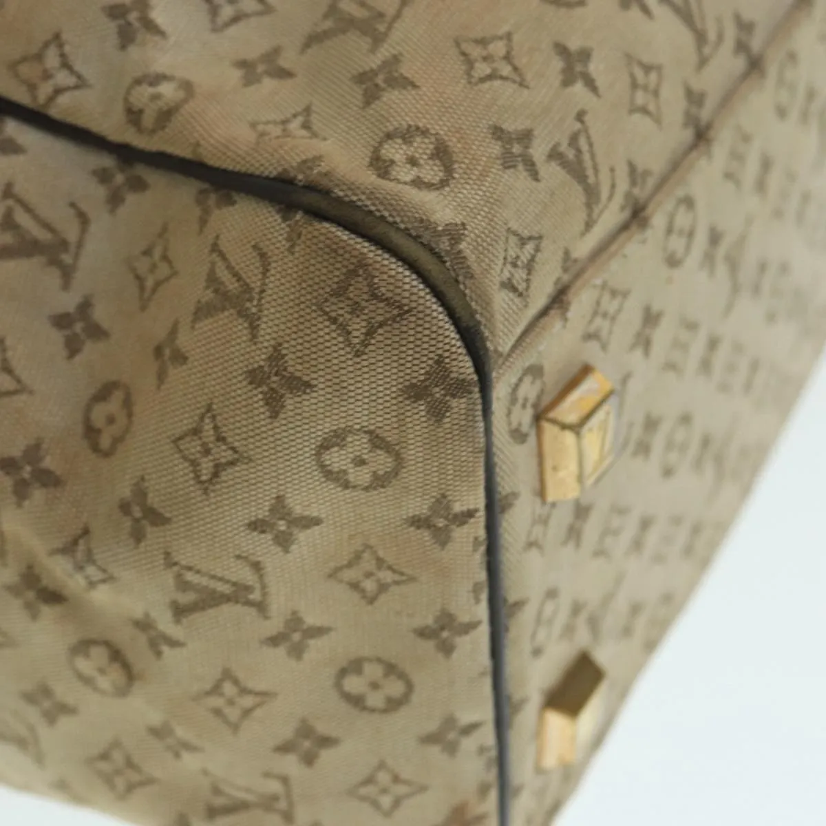 Trendy Inspired Louis Vuitton Monogram Mini Josephine Gm Hand Bag Khaki M92310 Lv Auth 87965