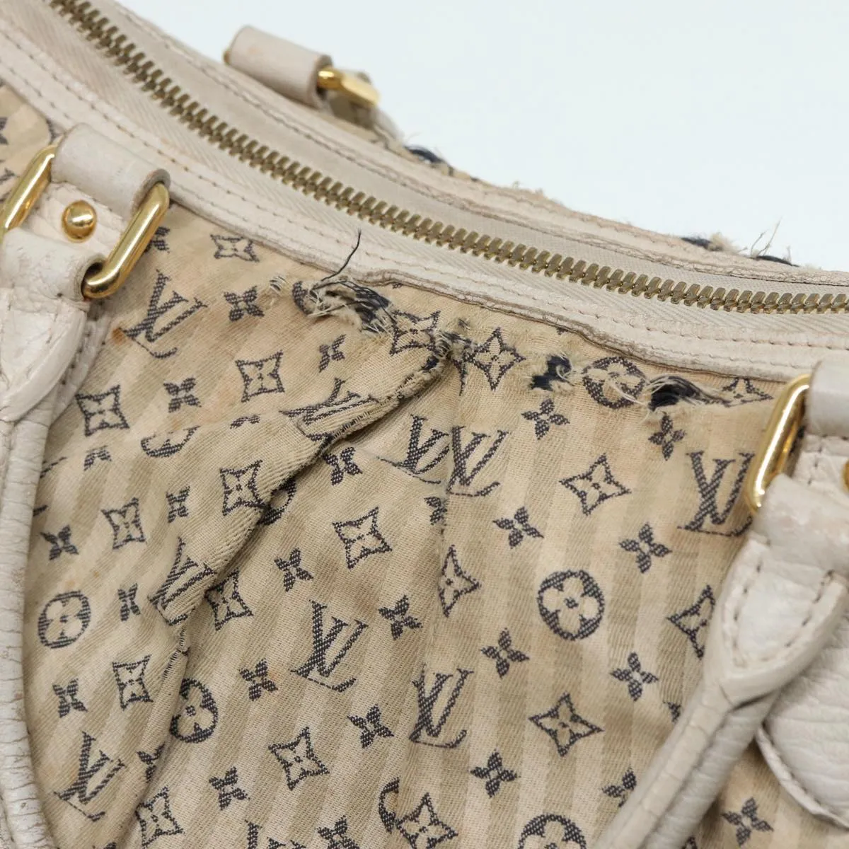 Trendy Inspired Louis Vuitton Monogram Mini Lin Croisette Marina Gm Bag 2way M95492 Auth 85081