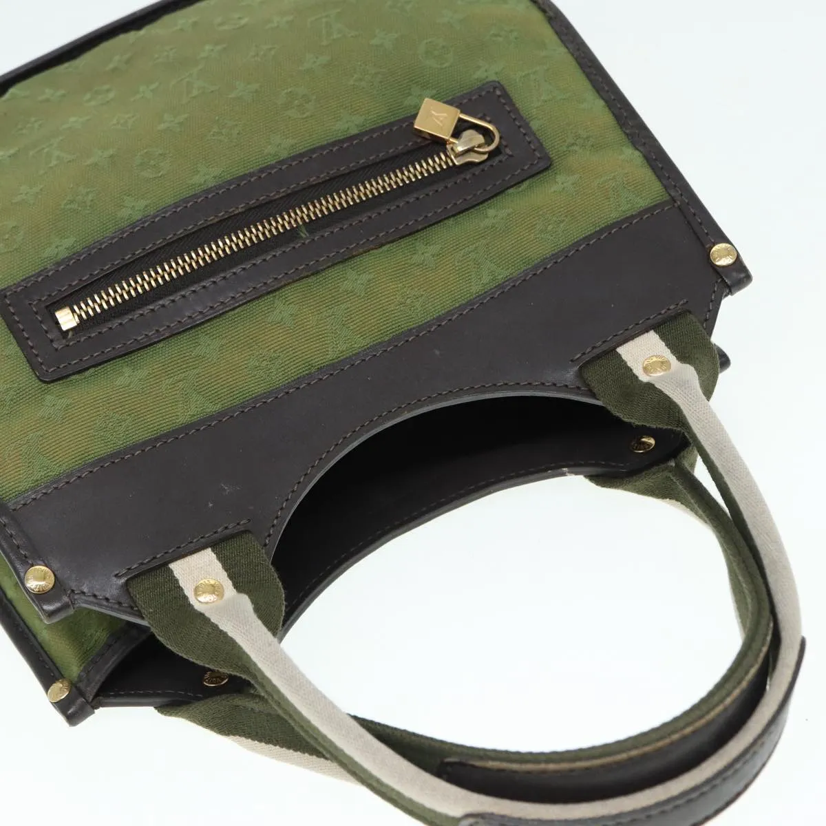 Trendy Inspired Louis Vuitton Monogram Mini Sac Catline Hand Bag Tst Khaki M92327 Lv Auth Th5235