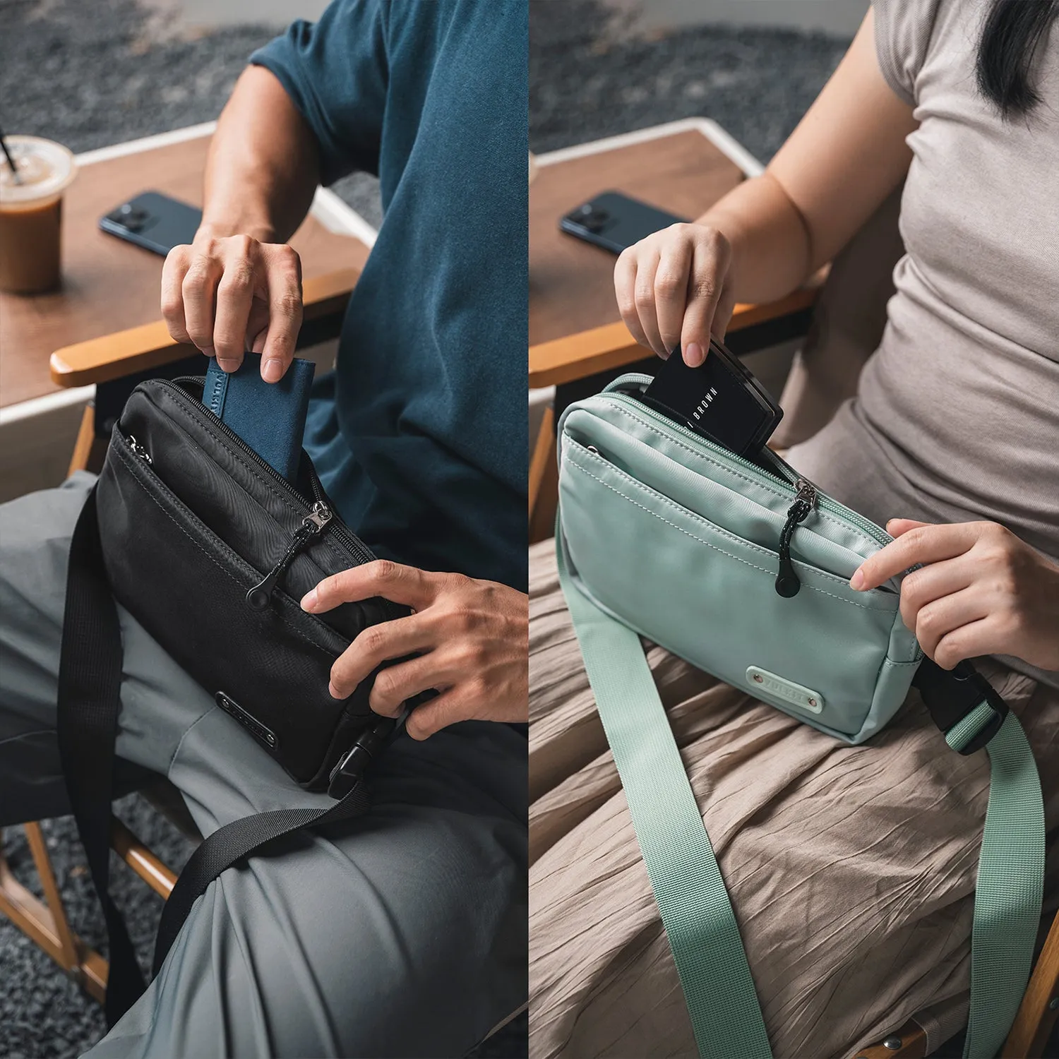 VB101 - Versatile Waterproof Waist Bag Unisex Fashionable Fanny Pack with Adjustable Strap for Crossbody Wear