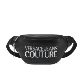 VERSACE JEANS COUTURE RANGE TACTILE LOGO BELT BAG - BLKSLV