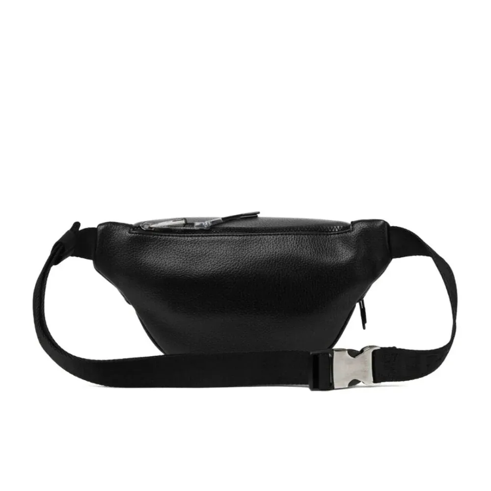 VERSACE JEANS COUTURE RANGE TACTILE LOGO BELT BAG - BLKSLV
