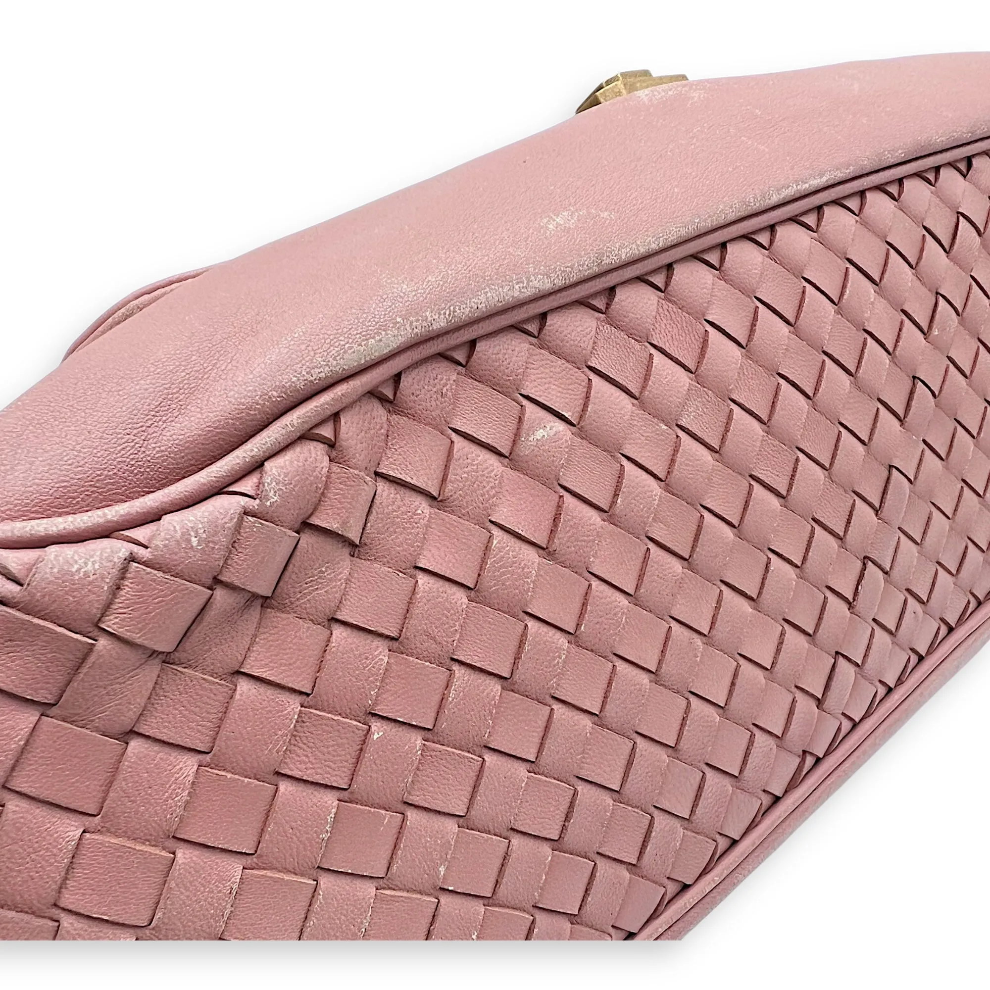 Vintage Flap  Shoulder Bag Pink in Calfskin, Gold hardware