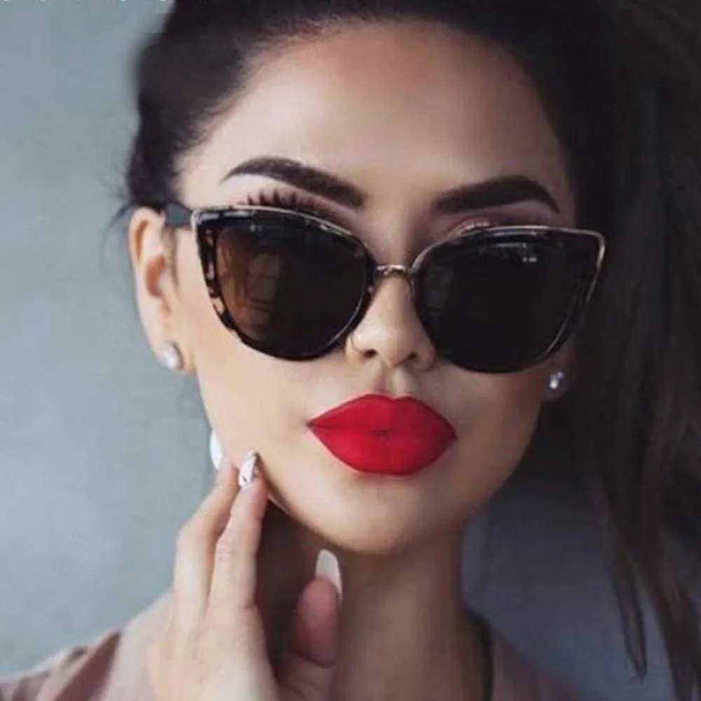 Vintage Leopard Fashion Cat Eye Sunglasses