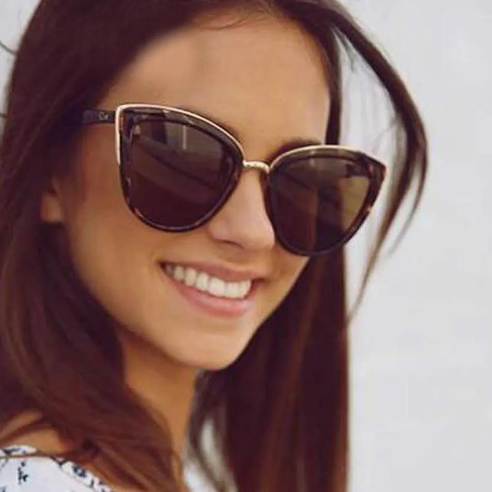 Vintage Leopard Fashion Cat Eye Sunglasses