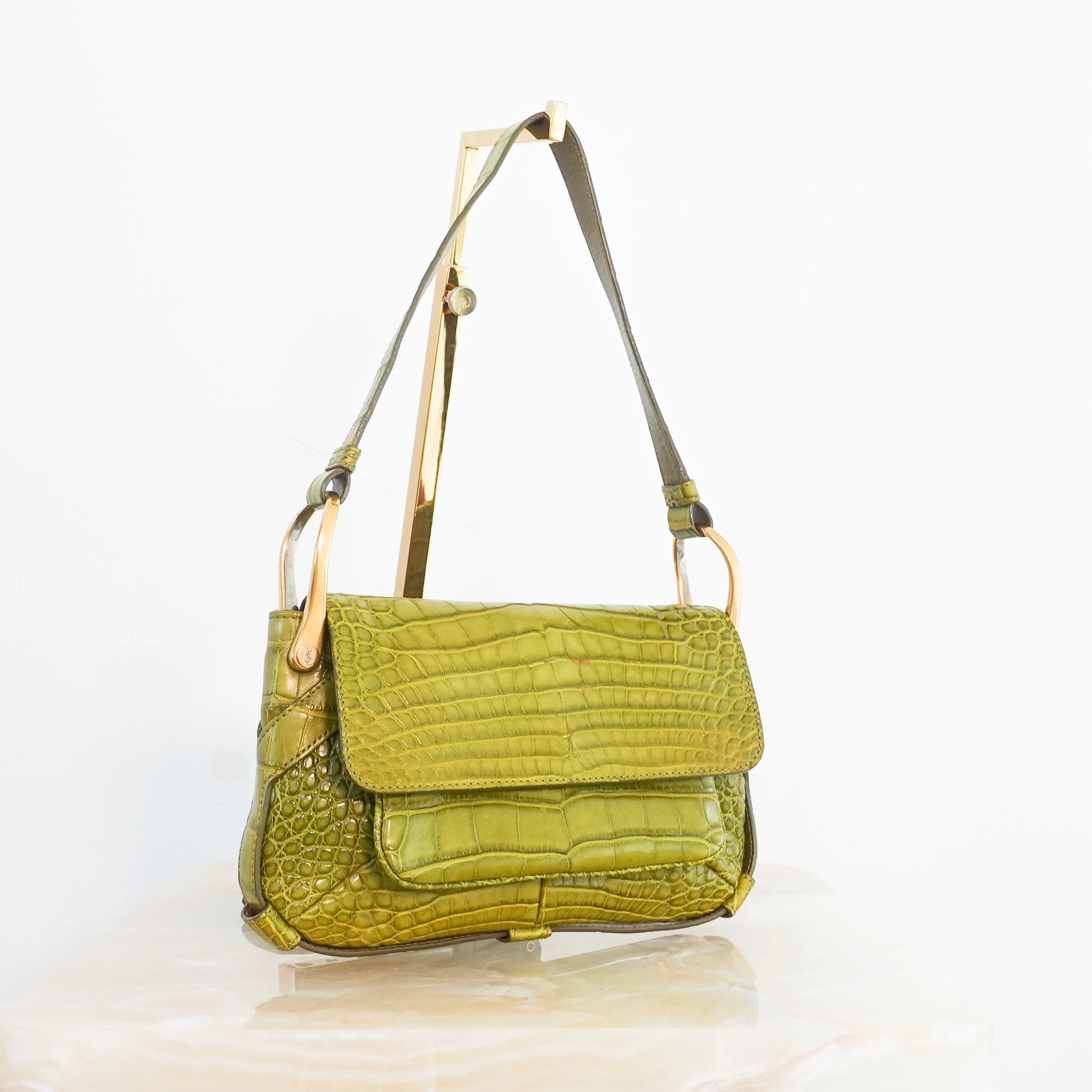 vintage YSL croc mini bag