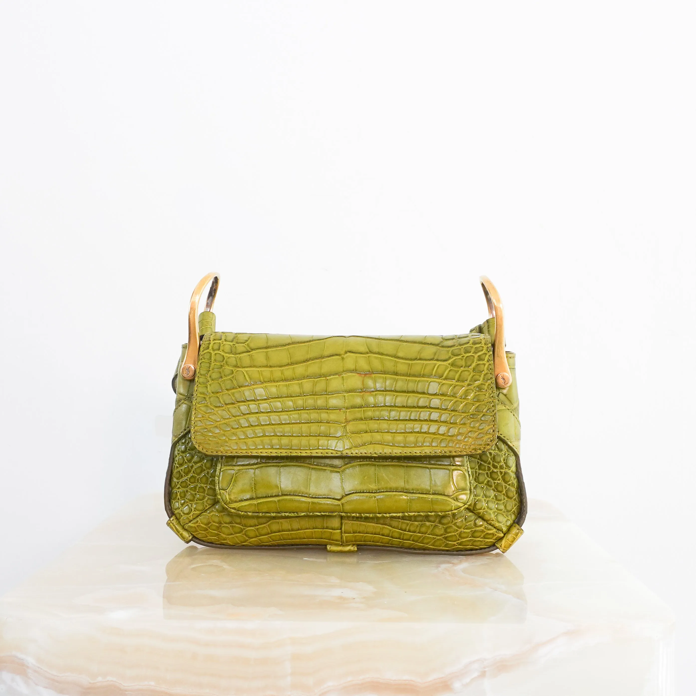 vintage YSL croc mini bag