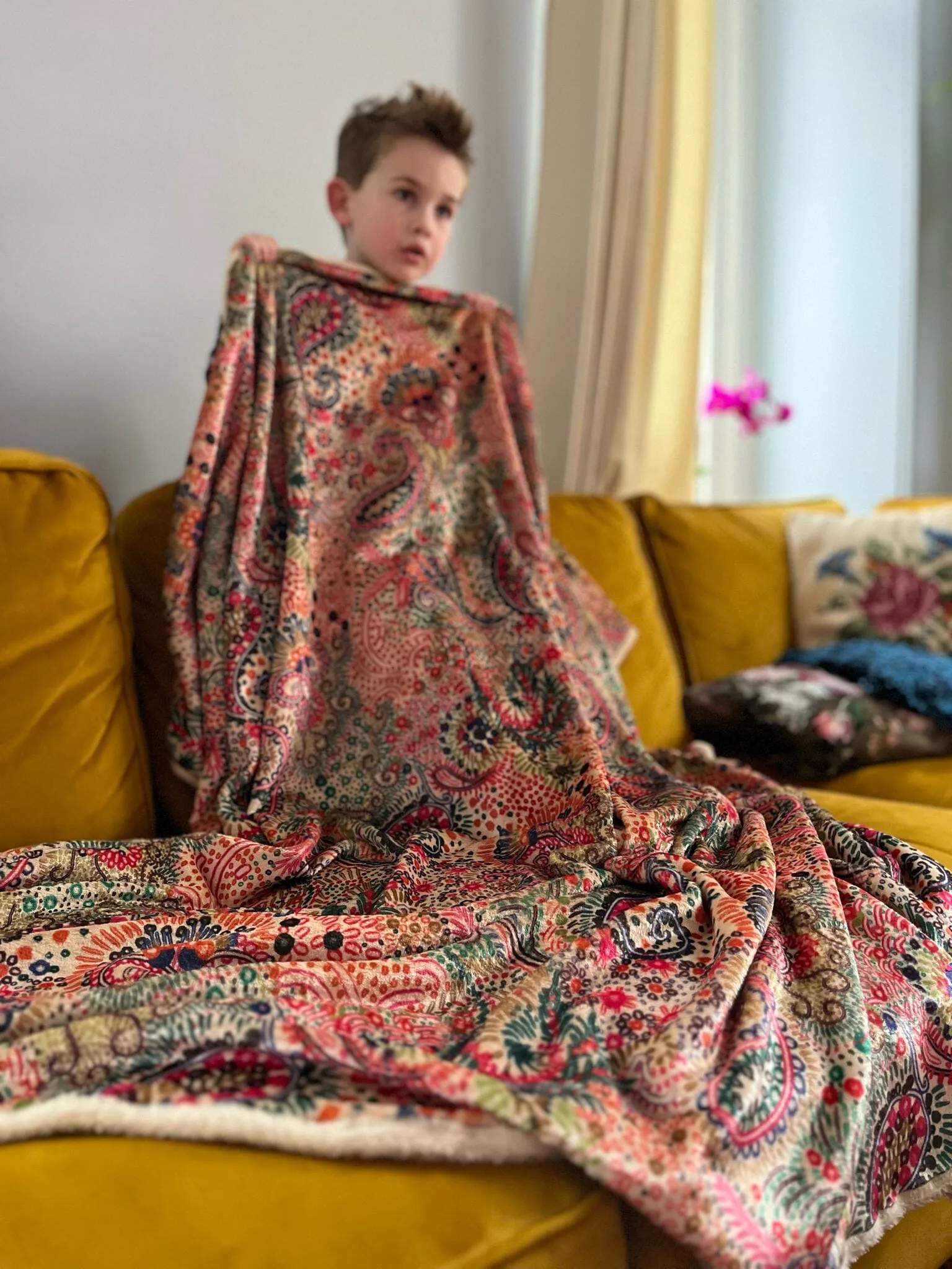 Warm lammy blanket  -choose your size- made by tantilly- paisley