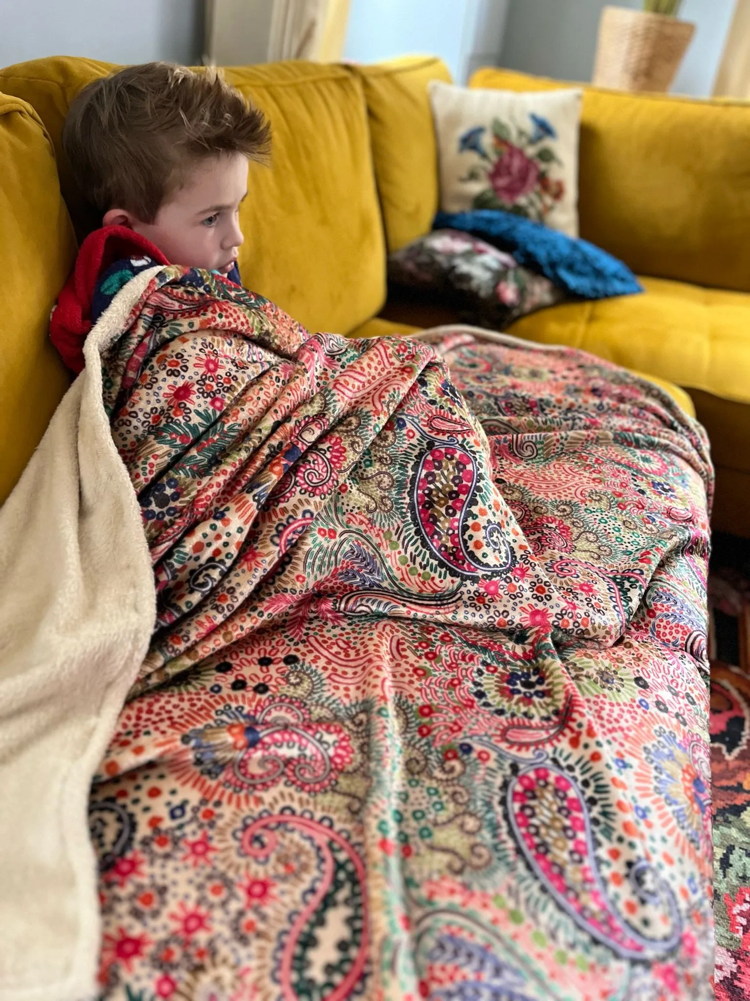 Warm lammy blanket  -choose your size- made by tantilly- paisley