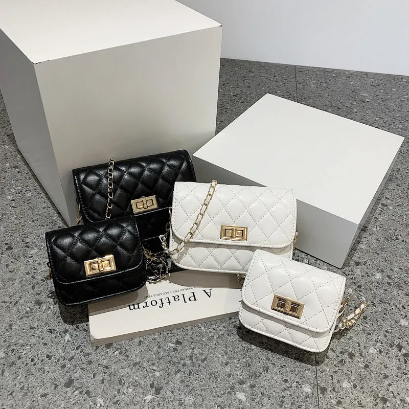 Wholesale Retro Casual Diamond Chain Crossbody Small Square Shoulder Bag
