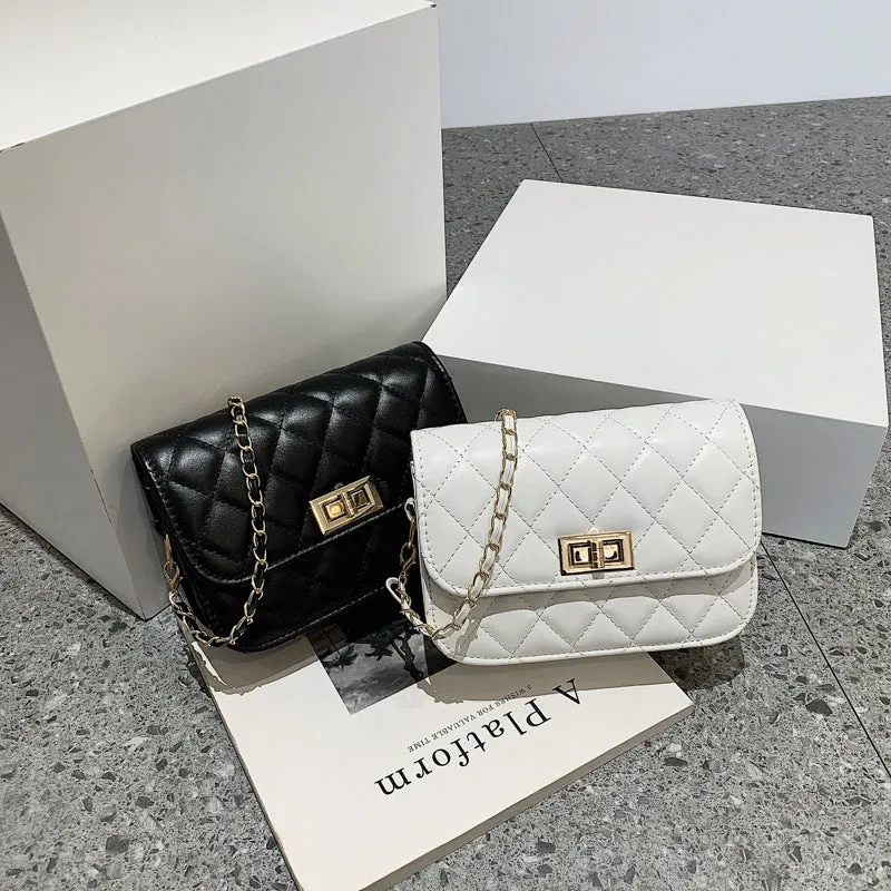 Wholesale Retro Casual Diamond Chain Crossbody Small Square Shoulder Bag