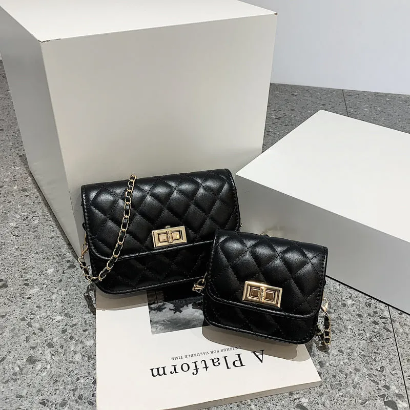 Wholesale Retro Casual Diamond Chain Crossbody Small Square Shoulder Bag