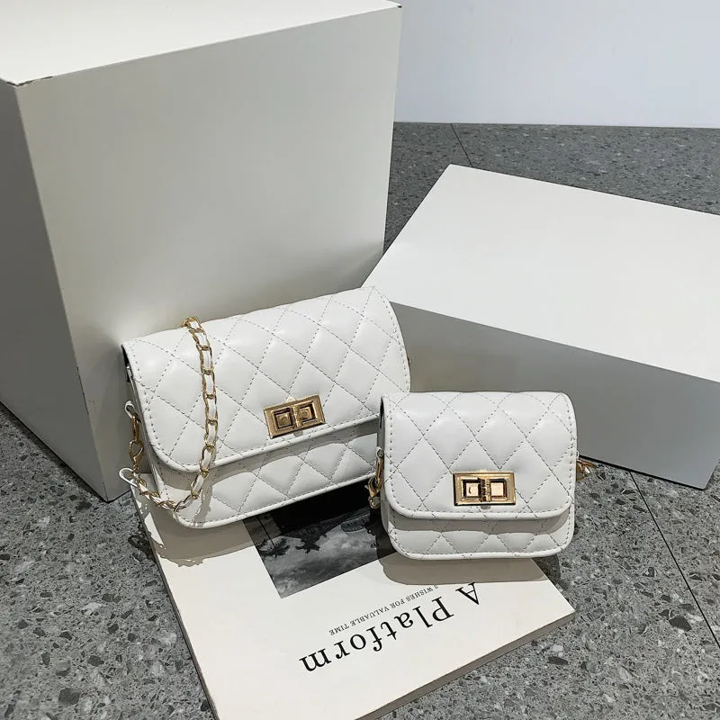 Wholesale Retro Casual Diamond Chain Crossbody Small Square Shoulder Bag