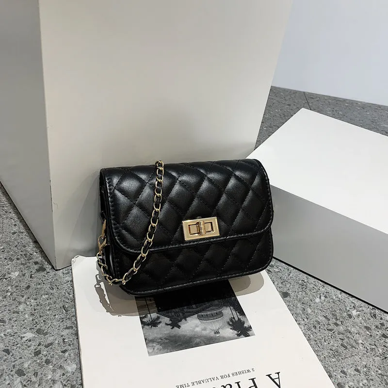 Wholesale Retro Casual Diamond Chain Crossbody Small Square Shoulder Bag