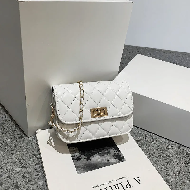 Wholesale Retro Casual Diamond Chain Crossbody Small Square Shoulder Bag