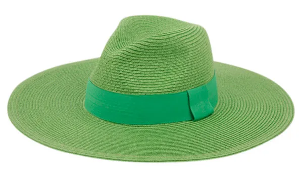 Wide Brim Braid Straw Panama Floppy Hat