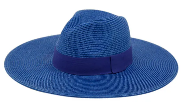 Wide Brim Braid Straw Panama Floppy Hat