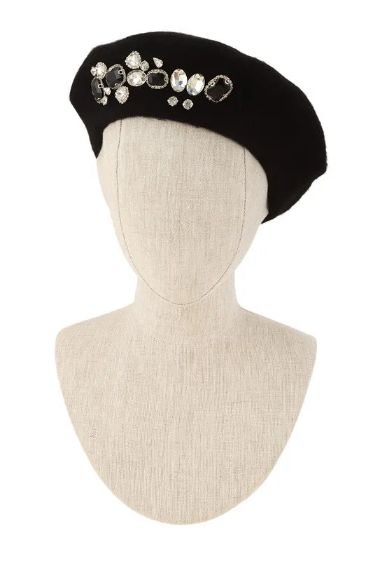 Women Berets Diamond Charm