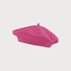 Wool Beret Hat: Pink