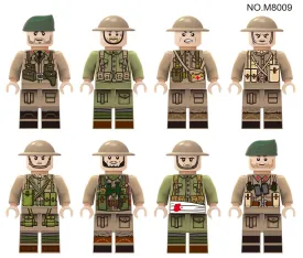 WWII - British Army Set - 8 Man Squad - Mil-Blox